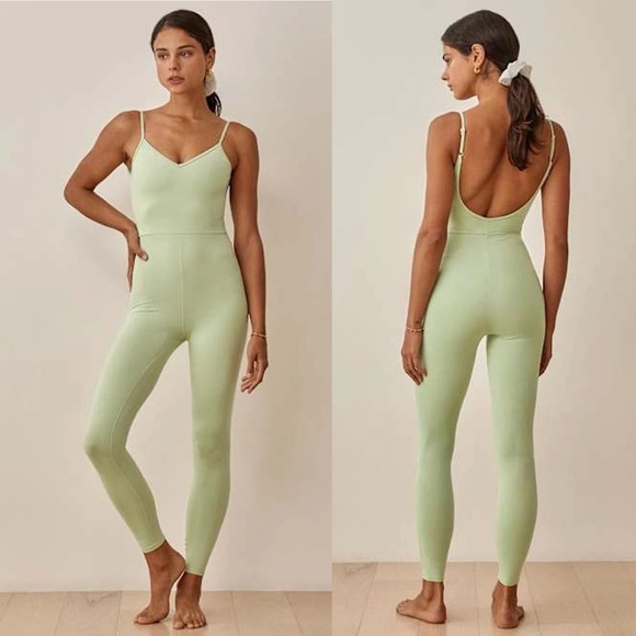 Reformation Pants - Reformation Womens Limon Green Emmy One Piece Ecostretch Jumpsuit Size XS